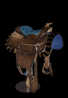 Blue decorated saddle — Dream Suits